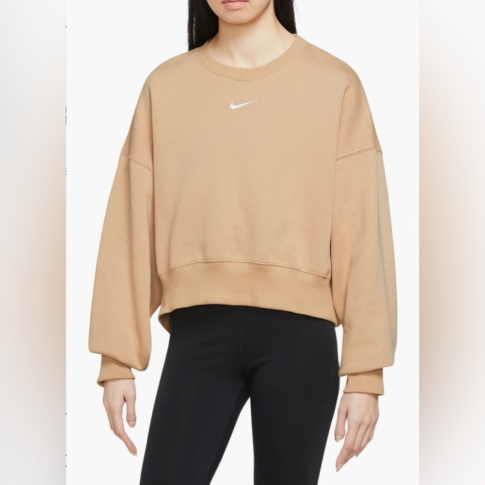 Nike Phoenix Fleece Crewneck Sweatshirt in Hemp/Sail